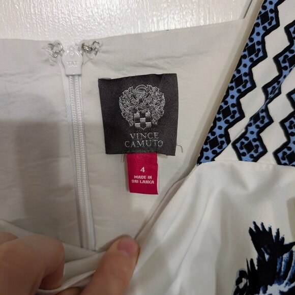 Vince Camuto Fit & Flare Floral Summer Midi Dress 4 EUC - Picture 9 of 16